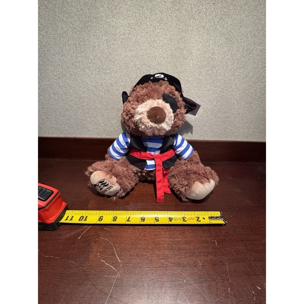 10" seated Princess Cruises PIRATE souvenir Teddy Brown Bear Plush E8